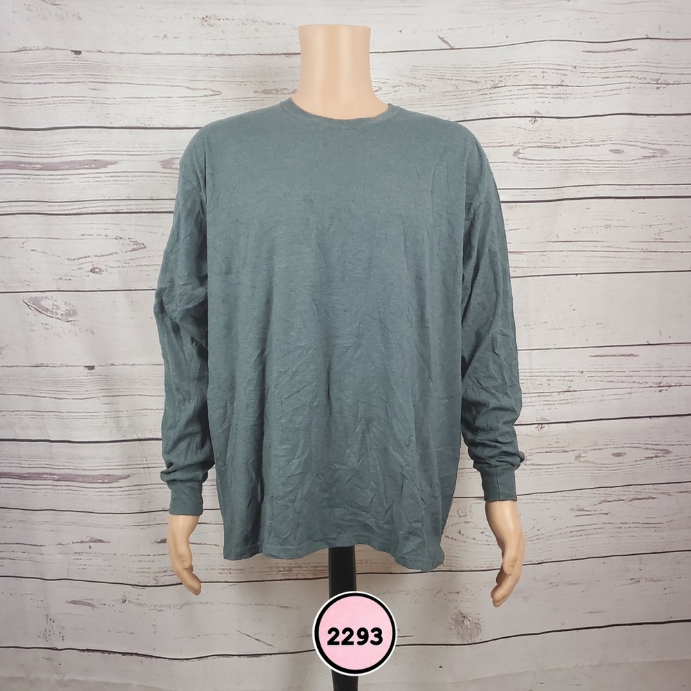 Fruit of the Loom Men’s XL Gray Long Sleeve Tee – Basic Casual Shirt